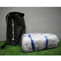 7.3m x 2.4m Goal Nets – Pair in Carry Bag – P Shape or Sleeve Inserted Frames (Not Box Net)