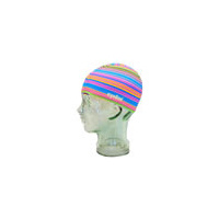 Kids Polyester Cap Lilac Stripe 