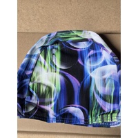 Kids Polyester Cap Lime Bubbles Print