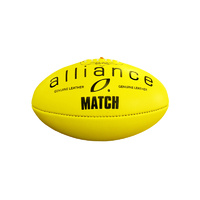 Alliance Leather Football Match Yellow Size 5