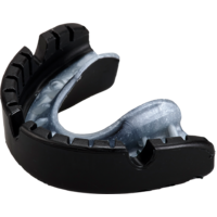 OPRO Mouthguard Adult Gold Braces - Black/Pearl