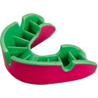 OPRO Mouthguard Junior Silver - Pink/Fl. Green