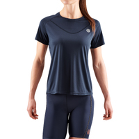 SKINS SERIES-3 Women's Short Sleeve Top Navy Blue
